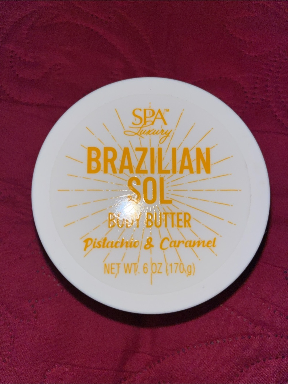 Brazilian Sol Body Butter - Pistachio & Caramel (White Jar)